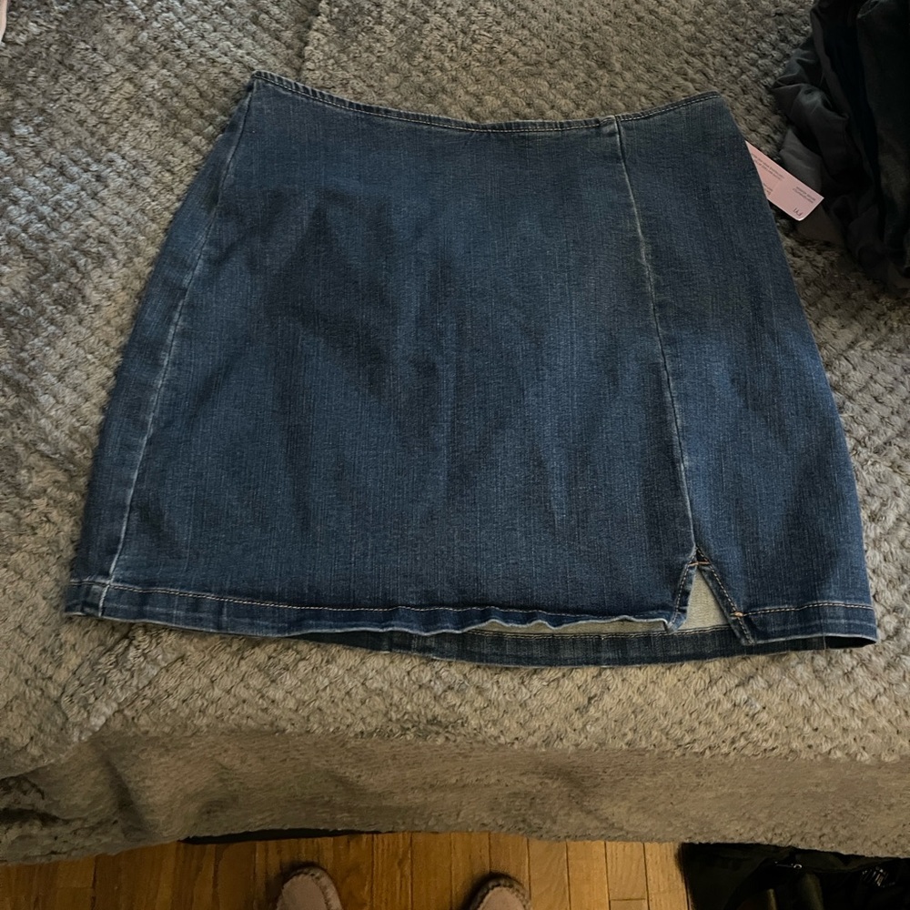Wild Fable Dark Blue Denim Mini Skirt